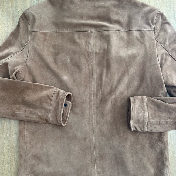 John Varvatos Shilo Suede Shirt Jacket Whiskey Brown Mens S (36/38) - Picture 6 of 12